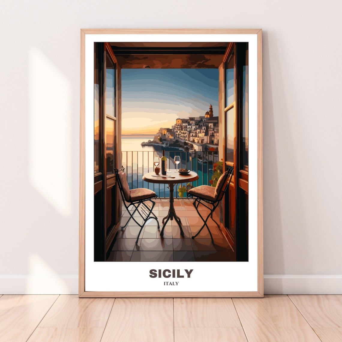 Sicily Travel Poster Italytravel Poster Sclypainting Cityscape Painting Wall Art Home Decor Italy Trip Travel Lovers Gift - Image 5