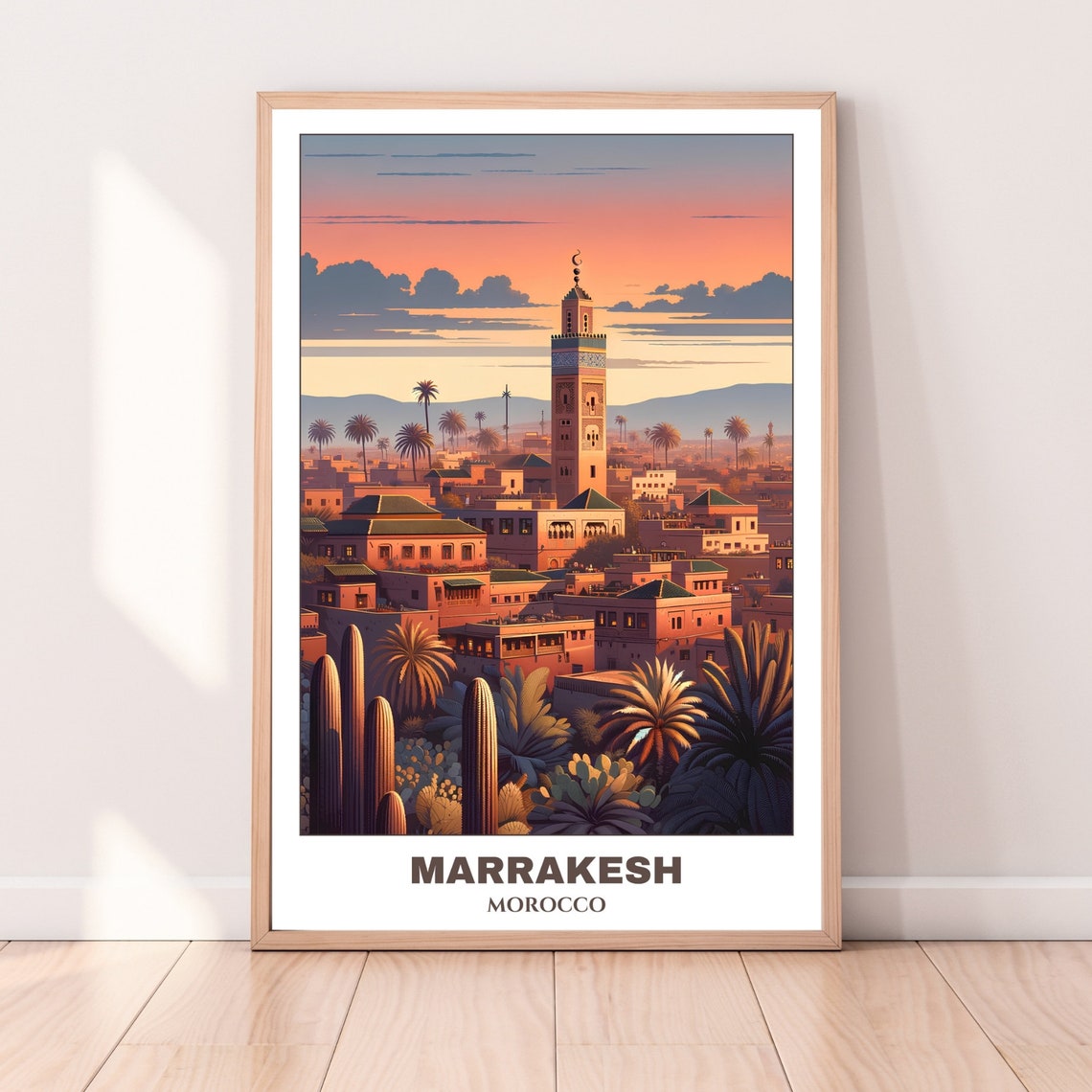 Marrakesh Koutoubia Minaret Sunset Medina Morocco Travel Poster - Image 5