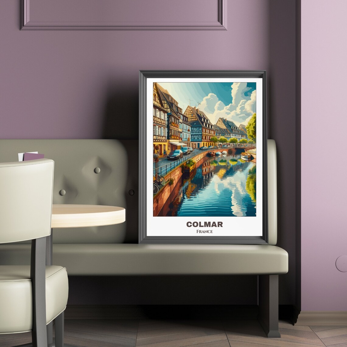 Colmar France Half Timbered Houses Along the Canal Art Poster - Image 2
