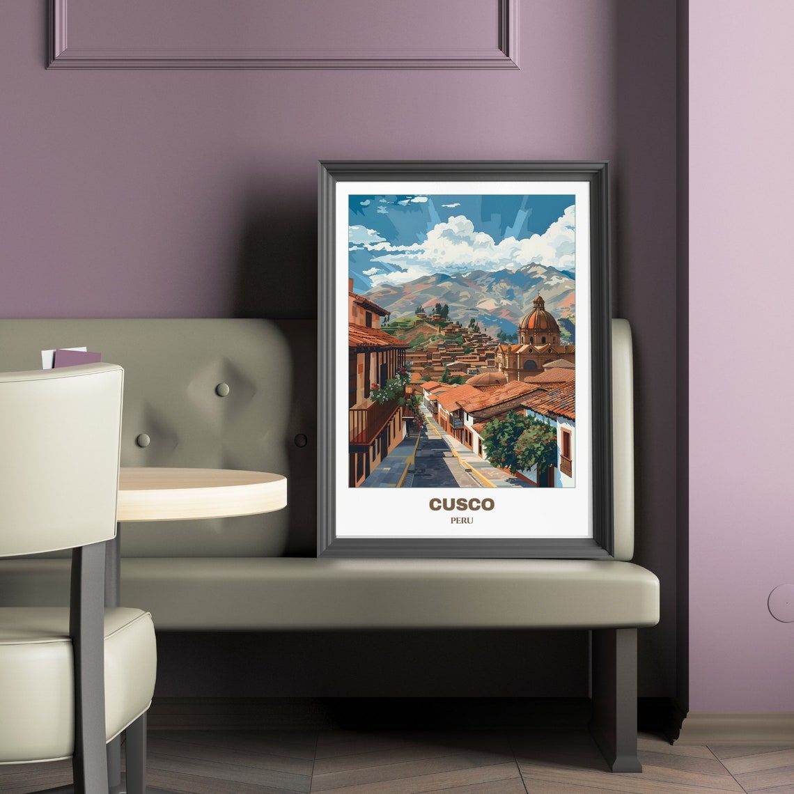 Cusco Travel Poster Peru Travel Poster Cusco Painting Print Wall Art Cusco Home Decor Peru Print Cusco Illustration - Image 2