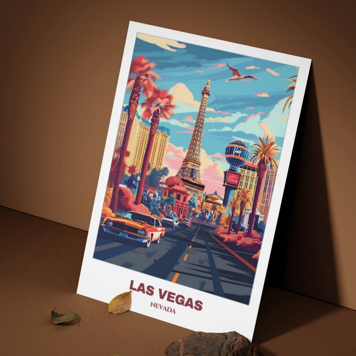Las Vegas Paris Eiffel Tower Replica Boulevard Nevada Travel Poster - Image 3