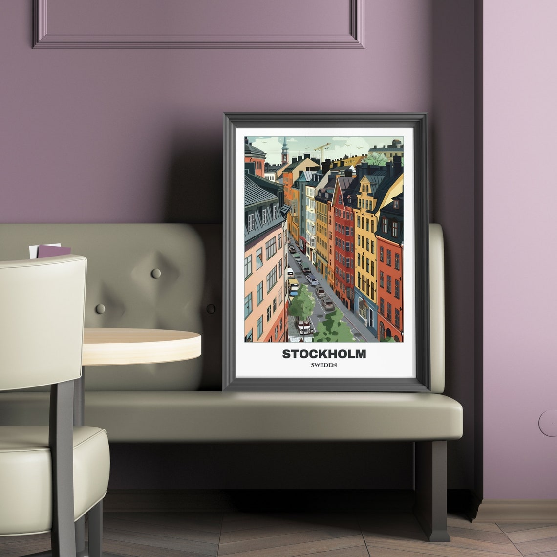 Stockholm Travel Poster Sweden Travel Poster Citycape Painting Print Wall Art Stockholm Home Decor Stockholm Trip Print - Image 2
