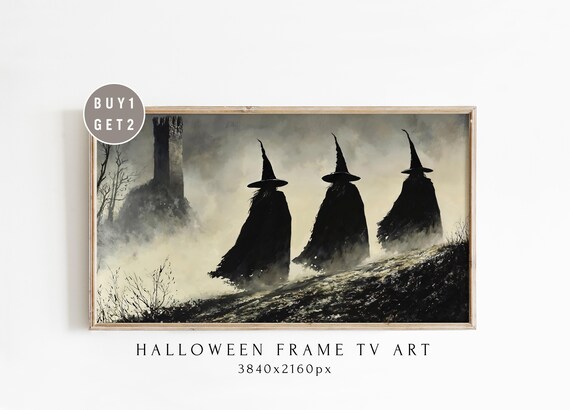 Gothic Witch Frame Tv Dark Fantasy Art Spooky Castle Illustration Academia Decor