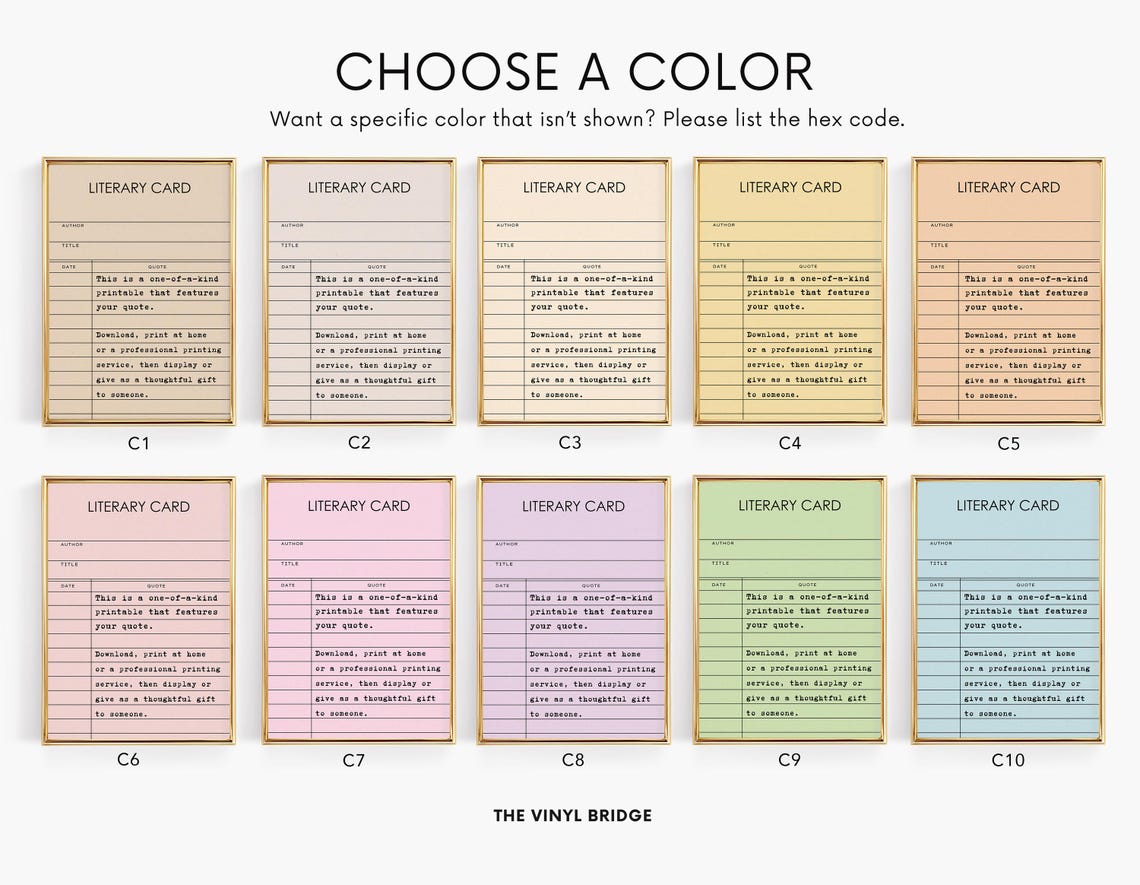 Personalized Literary Card Library Checkout Vintage Quote Poster - Image 2