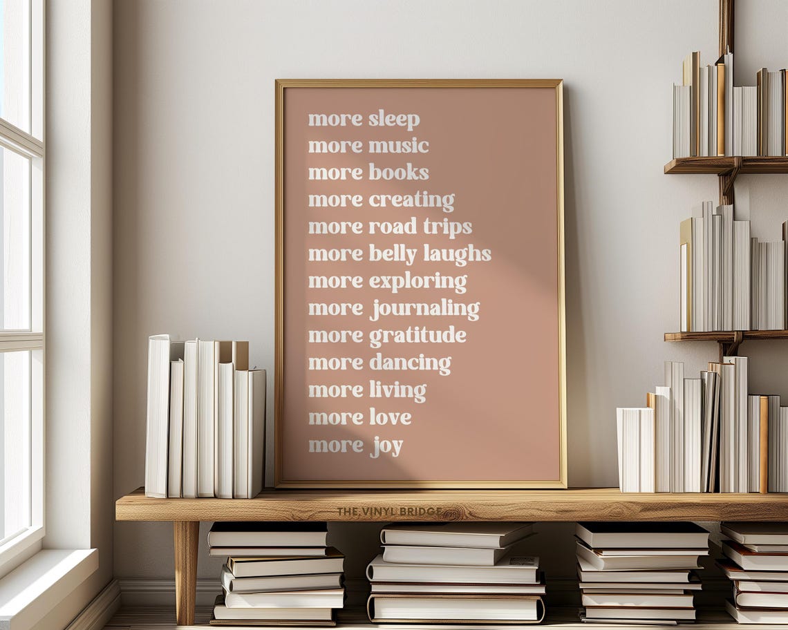 More of Everything Daily Affirmation List Warm Brown Wall Poster - Image 3