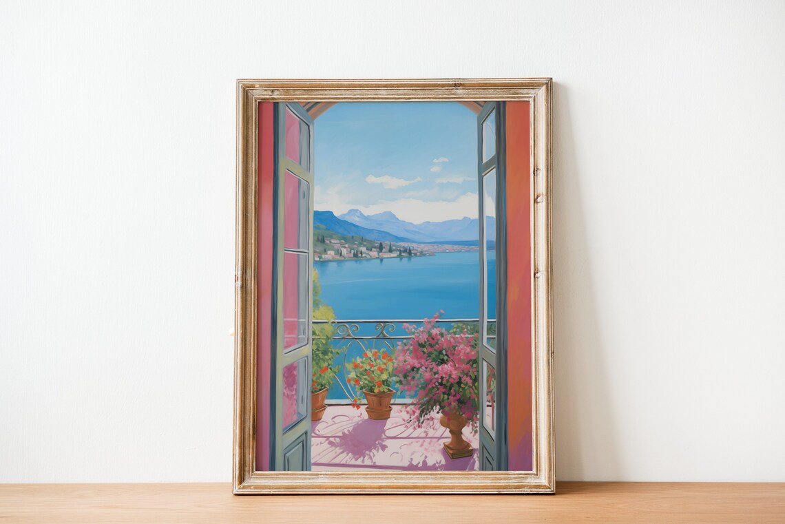 Matisse Open Window Lago Di Como Art Print - Image 2