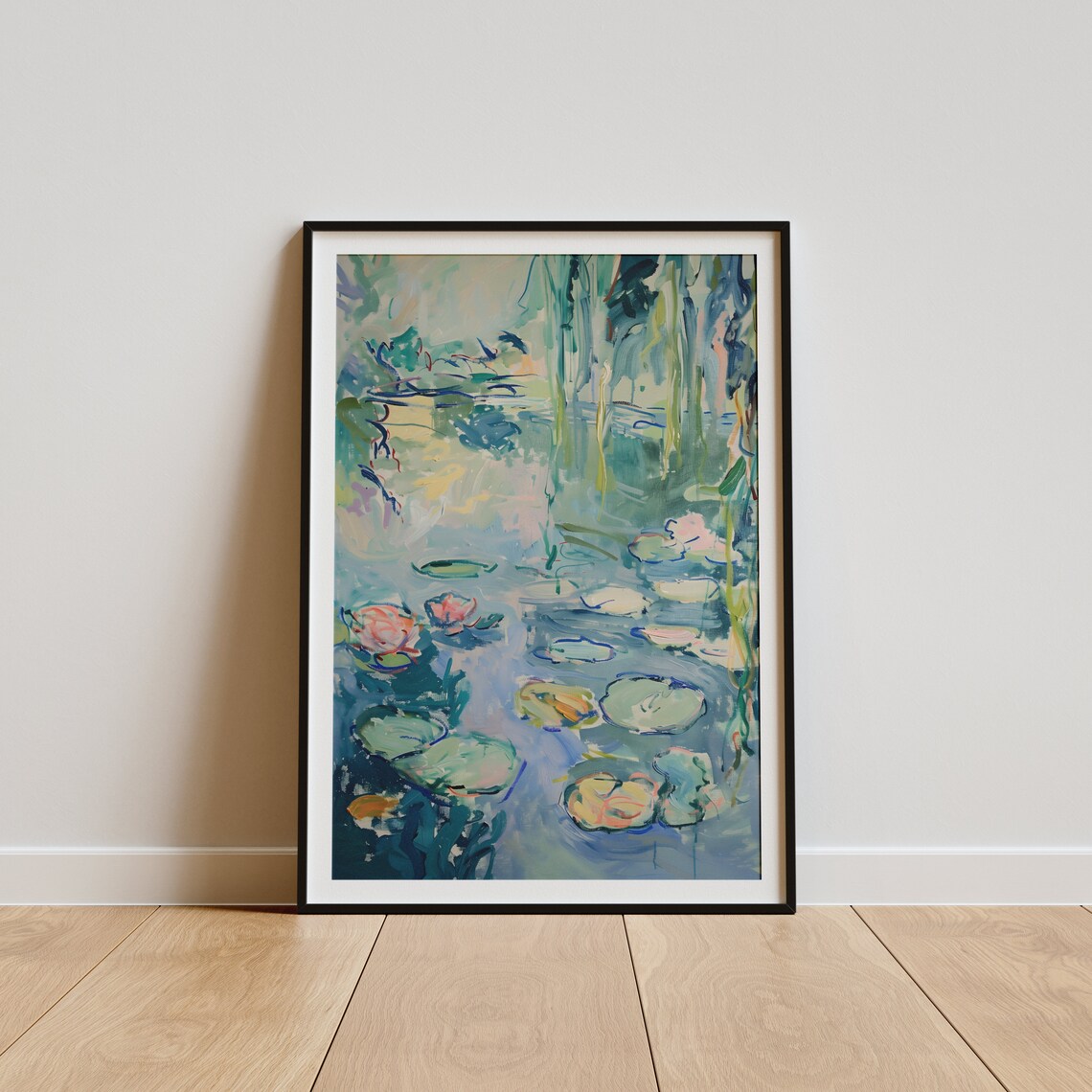 Water Lilies Painting Poster, Monet-Inspired Art Print - Image 4