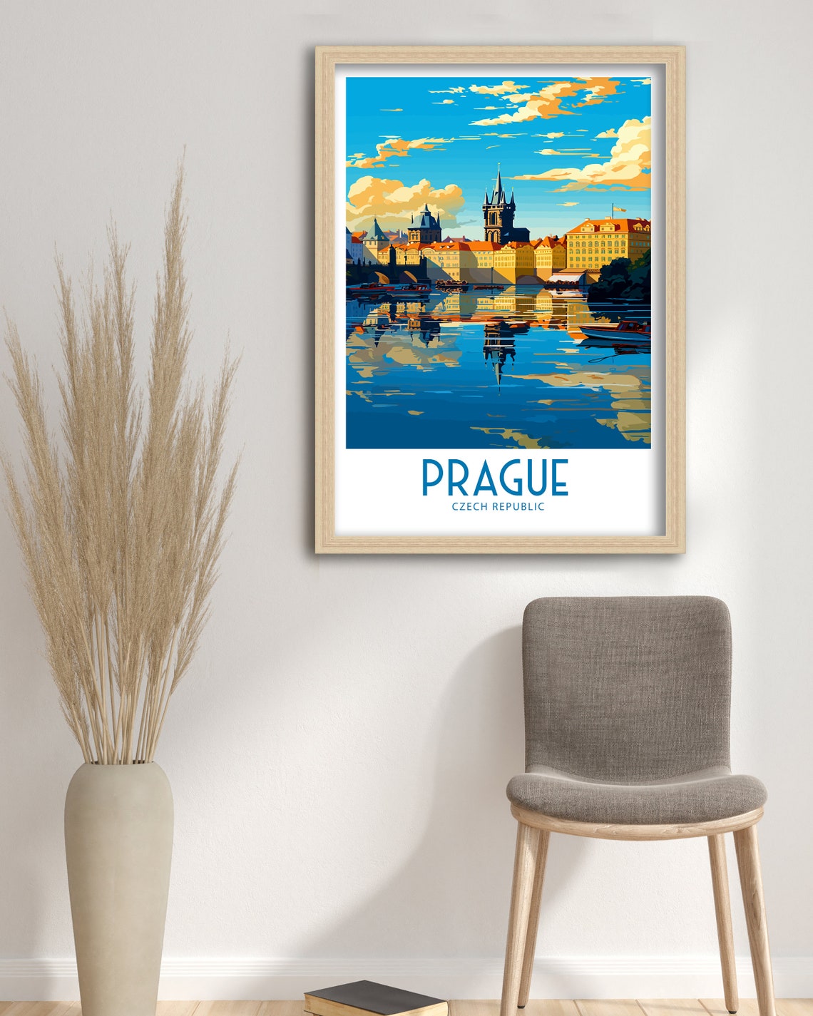 Prague Travel Poster, Czech Republic Home Decoration - Image 3
