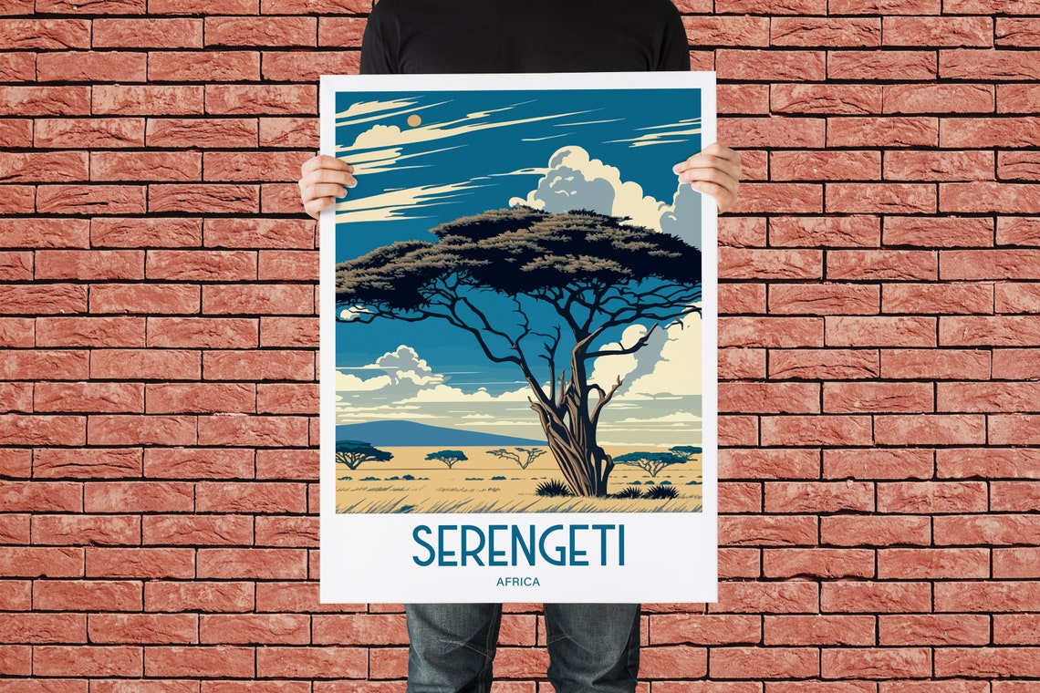 Serengeti Africa Travel Poster For Serengeti Birthday Gift For Travel Print Lovers Serengeti Travel Poster Birthday Gift Serengeti Africa - Image 3