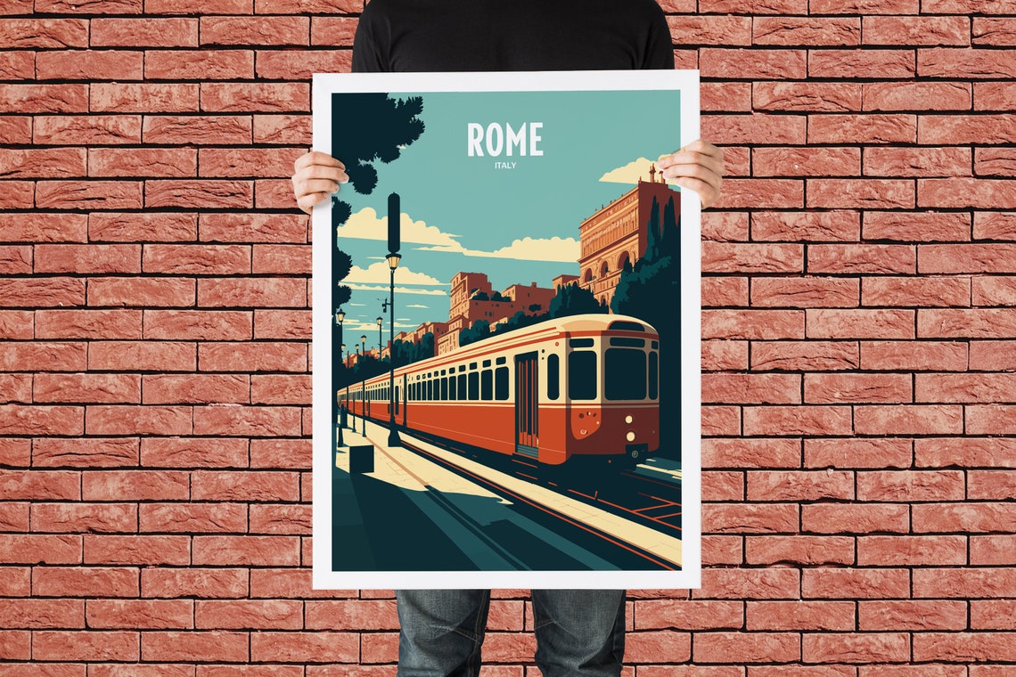 Rome Metro Travel Print Italian Metro Travel Poster Rome Travel Print Rome Print Rome Metro Travel Poster - Image 3