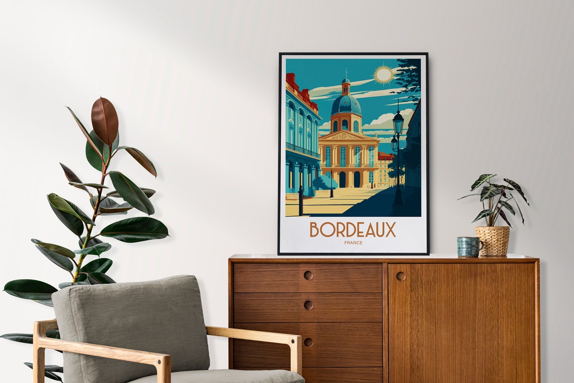 Bordeaux Travel Print Bordeaux Poster Bordeaux France Home Decor Landscape Art Print Bordeaux France Wall Art Gift Bordeaux Scenic Art Print - Image 4
