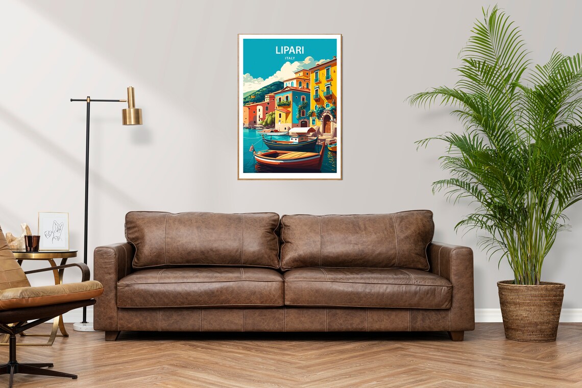 Lipari Travel Poster, Italy Wall Art Print - Image 3