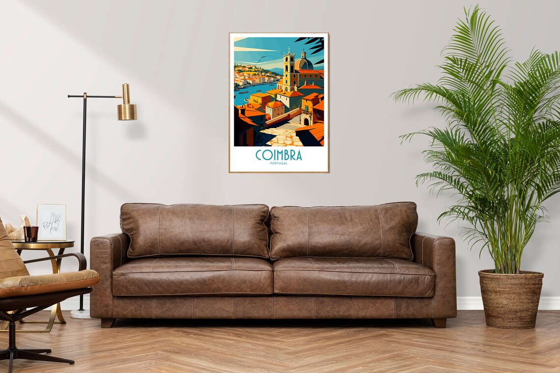 Coimbra Portugal Travel Poster, Europe Wall Decor - Image 2