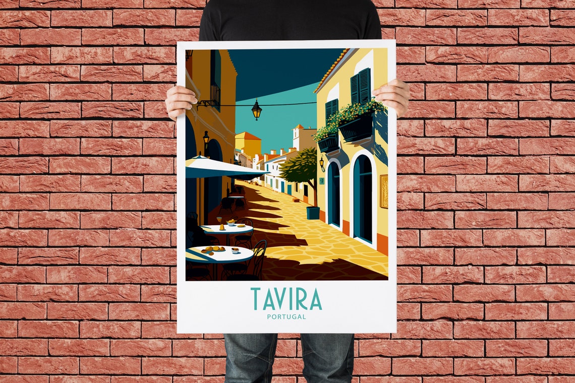 Tavira Travel Print Wall Art Tavira Portugal Wall Hanging Home Decoration Tavira Portugal Gift Art Lovers Art Tavira Wall Decor Travel Art - Image 2