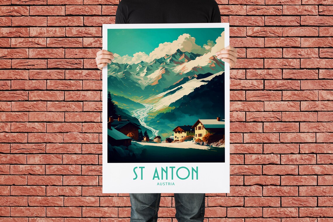 St Anton Austria Travel Poster, Scenic Wall Art Print - Image 2