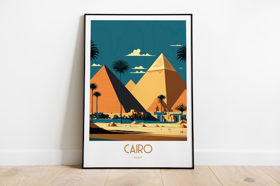 Cairo Egypt Pyramid Travel Print Pyramids Of Giza Travel Art Egypt Travel Print Cairo Egypt Desert Print Pyramid Travel Poster