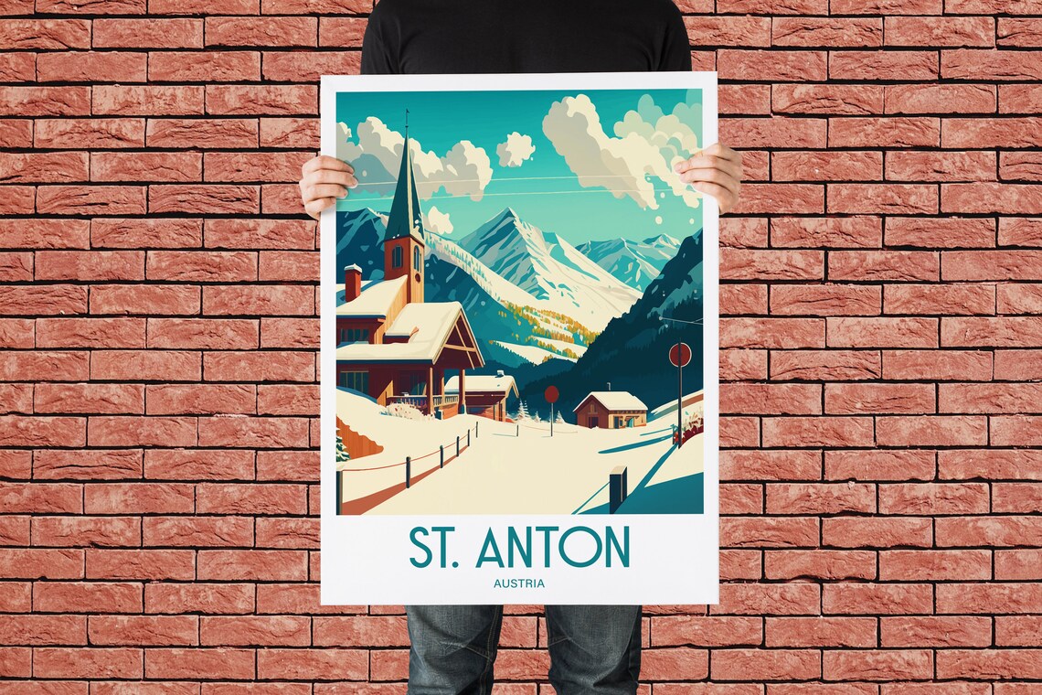 St Anton Ski Resort Travel Poster - Image 3