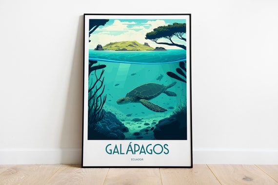 Galapagos Print Galapagos Islands Galapagos Galapagos Poster Ecuador Galapagos Art Galapagos Wall Art Galapagos Tortoise