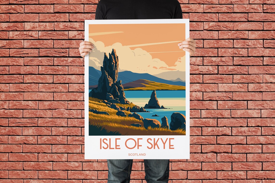 Isle Of Skye Travel Poster, Scotland Landscape Art Print - Image 4
