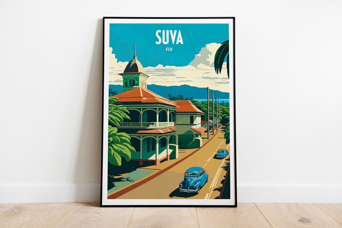 Suva Travel Print Wall Art Suva Fiji Travel Poster Gift For Suva Fiji Scenery Wall Art Suva Fiji Island City Art Suva Fiji Wall Art Poster
