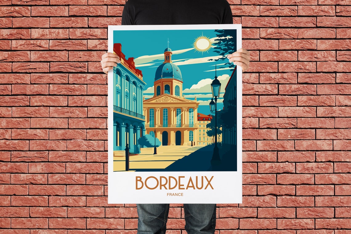 Bordeaux Travel Print Bordeaux Poster Bordeaux France Home Decor Landscape Art Print Bordeaux France Wall Art Gift Bordeaux Scenic Art Print - Image 2