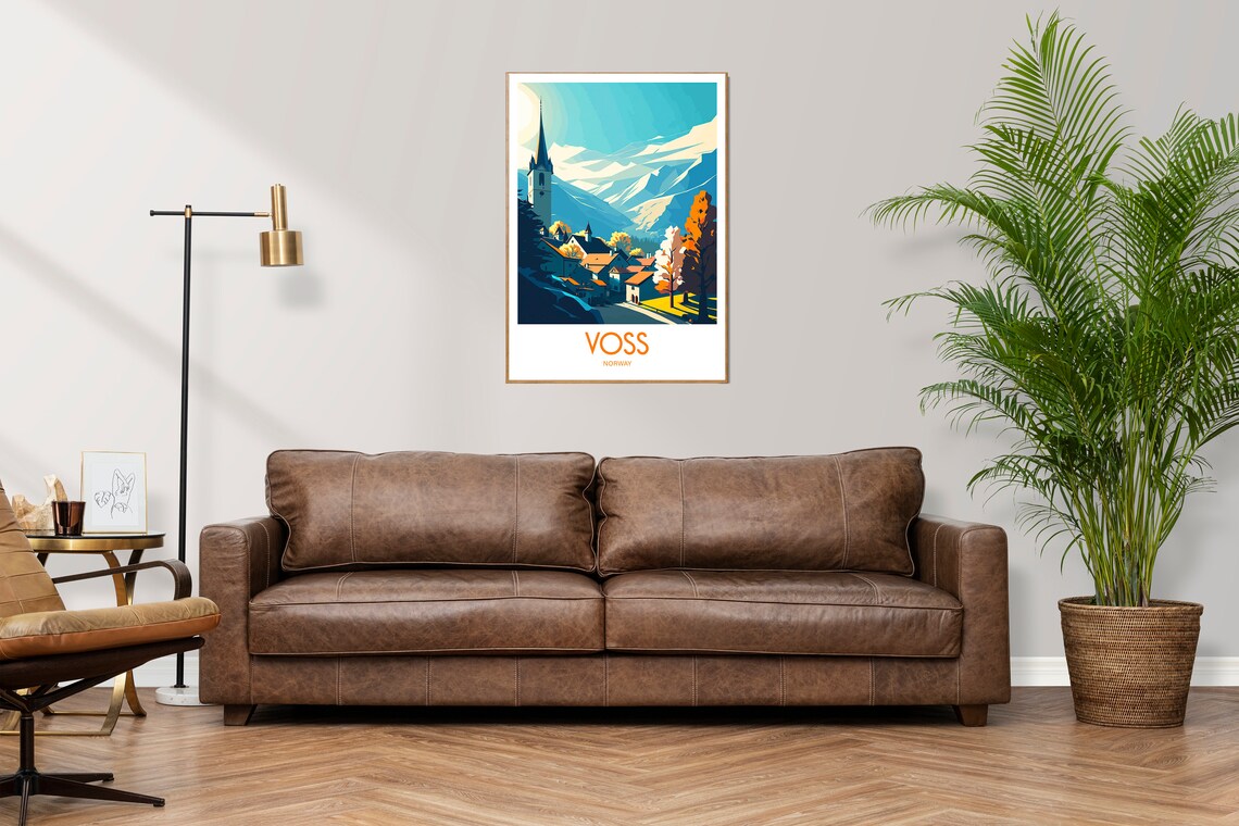 Voss Travel Poster, Norway Wall Art Print - Image 2