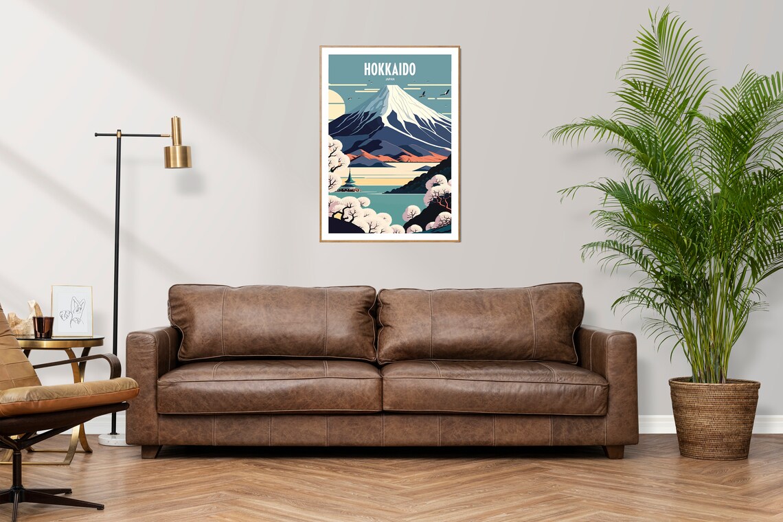 Hokkaido Travel Poster, Japan Scenery Art Print - Image 2