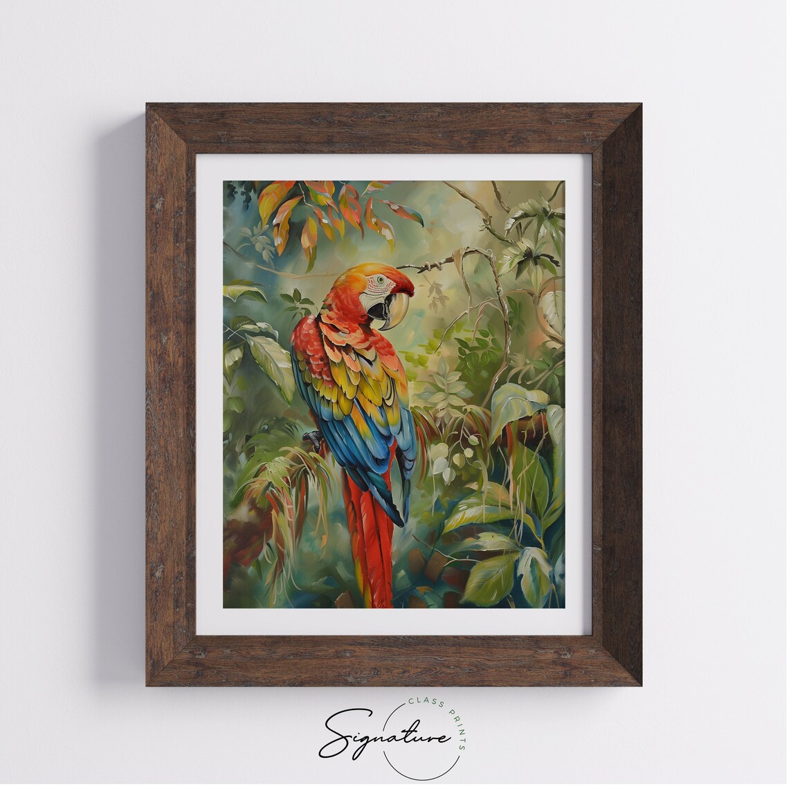 Scarlet Macaw Parrot Tropical Rainforest Colorful Bird Poster - Image 4