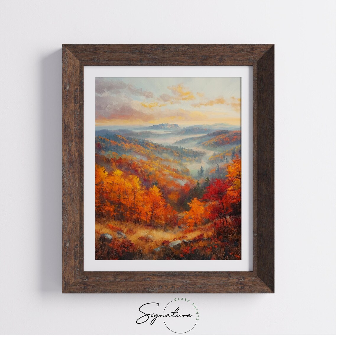 Autumn Mountain Landscape Vintage Fall Poster - Image 4
