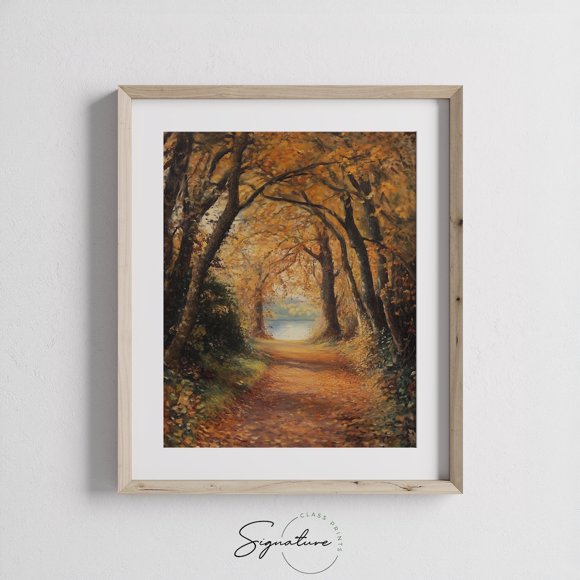 Serene Forest Path In Autumn Colors Art Print - Image 3
