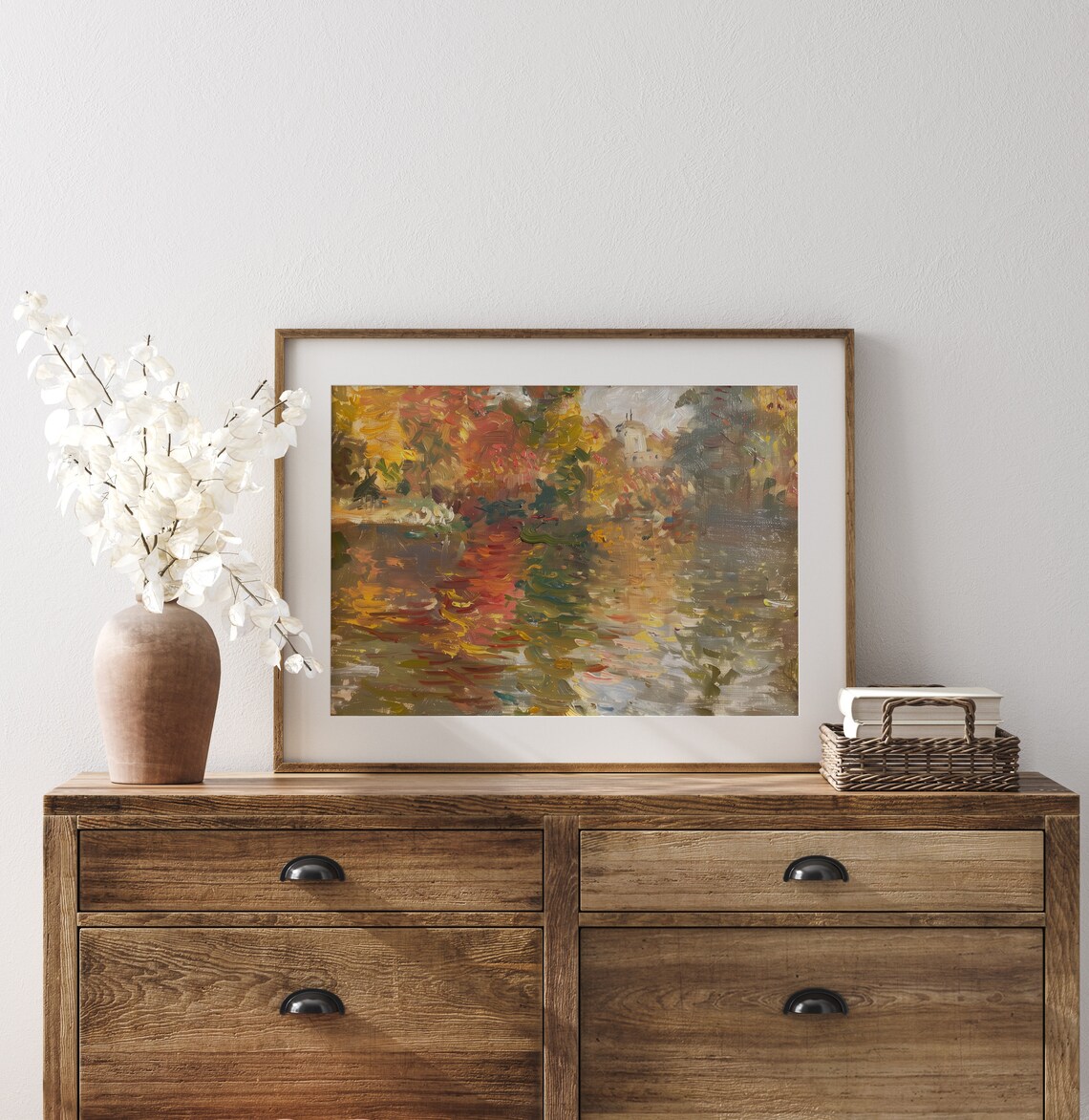 Monet Artists Garden At Vetheuil Vibrant Autumn Flower Art Poster - Image 3