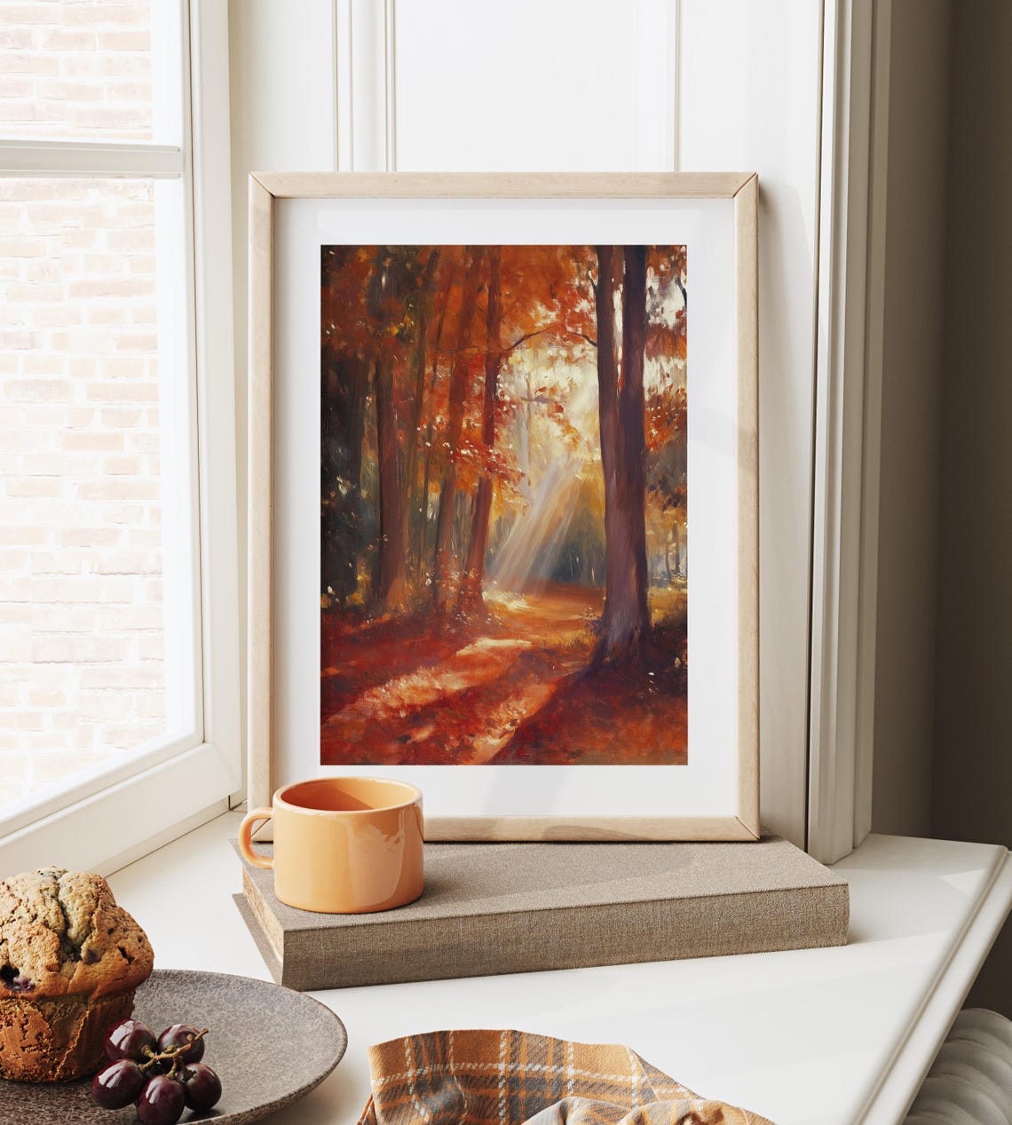 Golden Sunlight Autumn Forest Tall Trees Fall Foliage Poster - Image 6