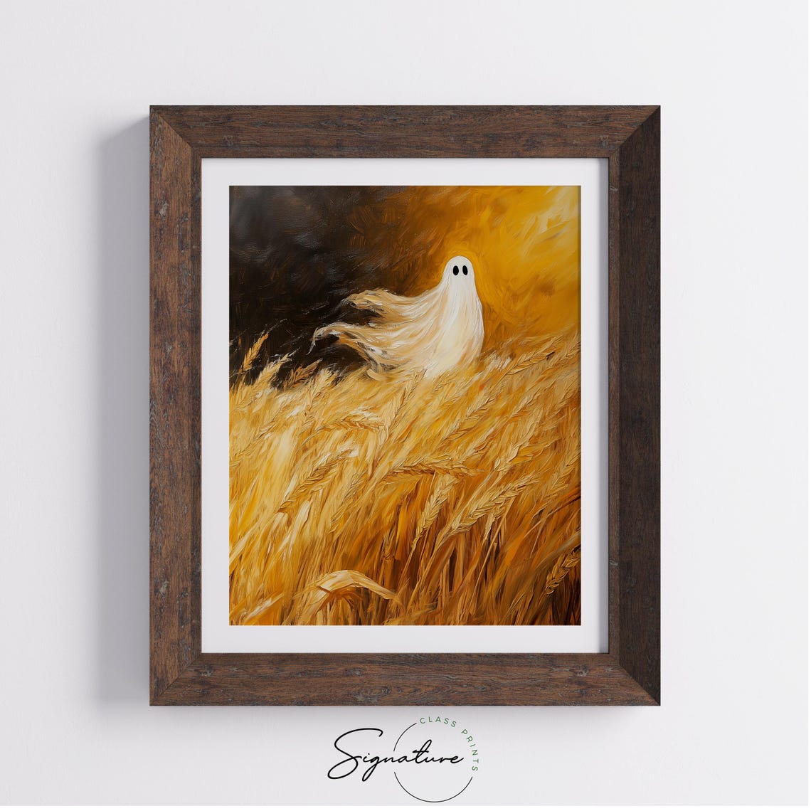 Ghost Golden Wheat Field Dramatic Amber Harvest Storm Sky Poster - Image 4