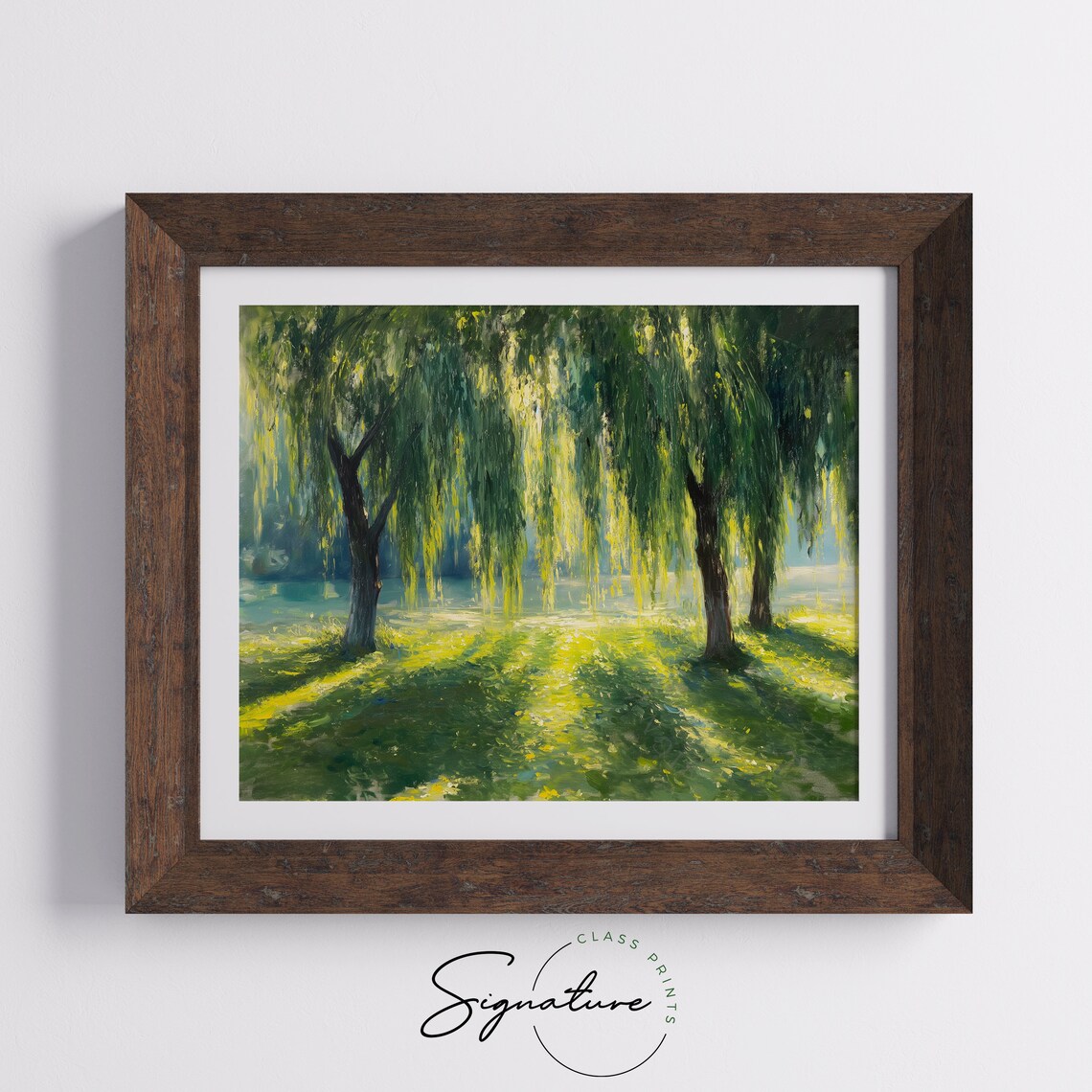Willow Tree Painting, French Meadow Landscape Art - Image 5