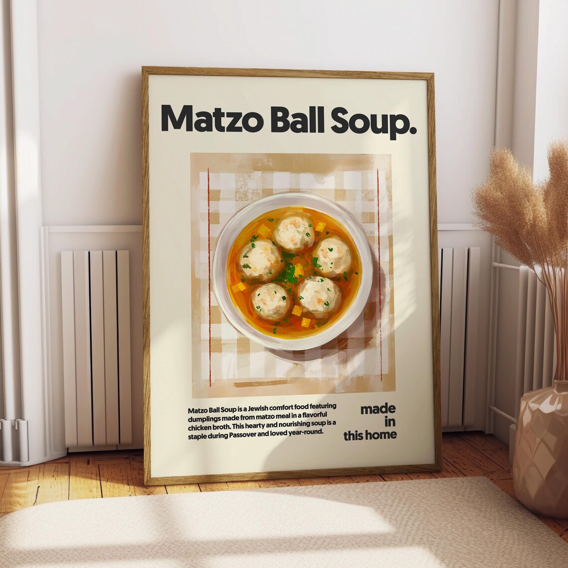 Matzo Ball Soup Jewish Comfort Food Home Kitchen Decor Poster