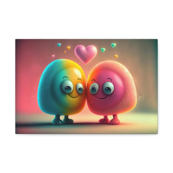 Cute Candy In Love Poster Print