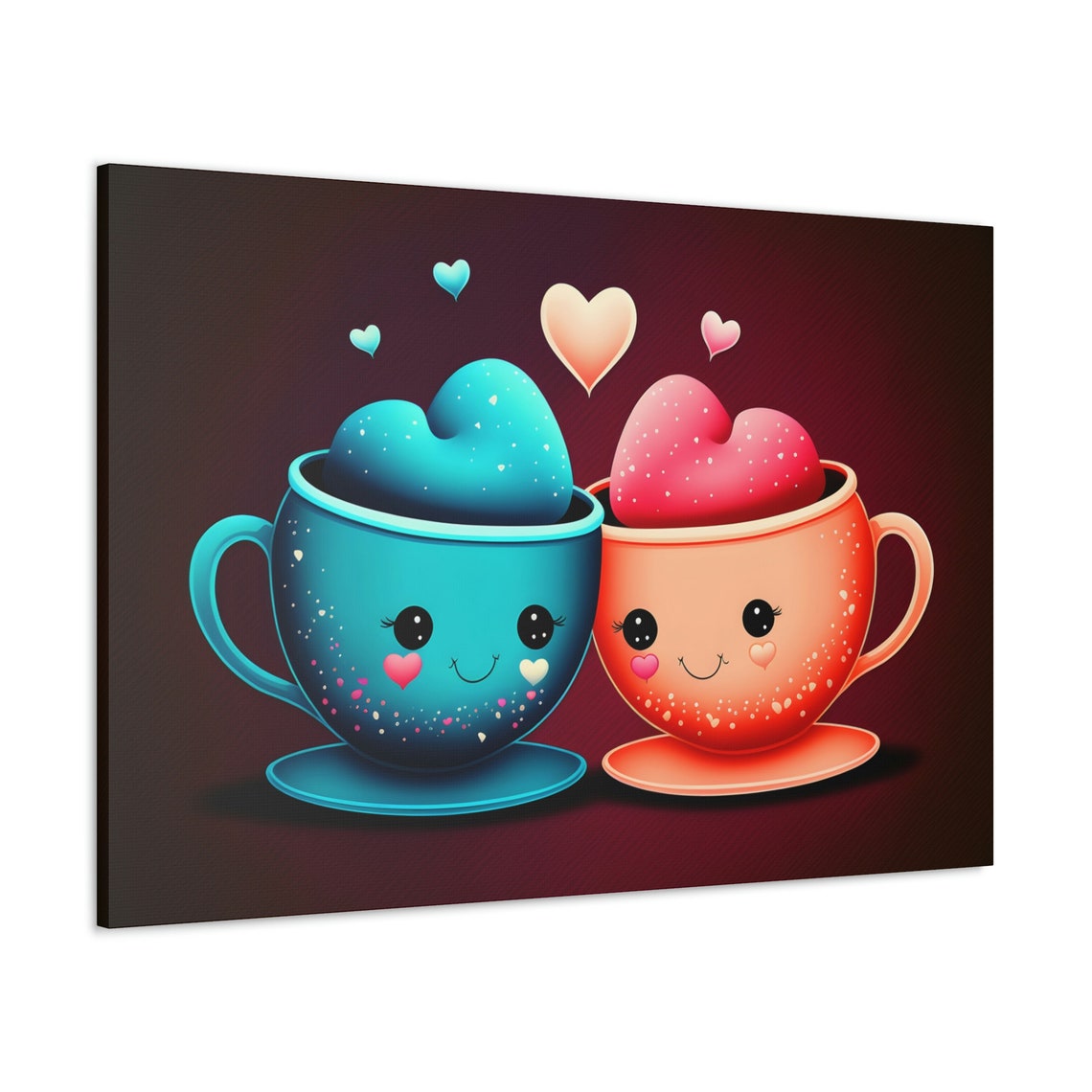 Cute Mugs In Love Art Print - Image 3