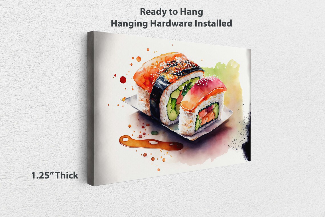 Watercolor Sushi Art Print - Image 2