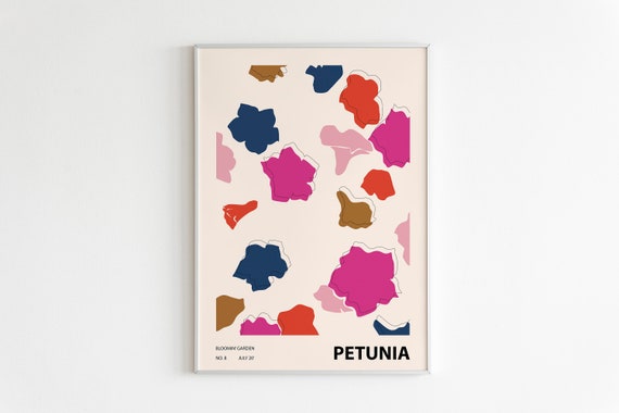Colorful Flower Illustration Abstract Botanical Art Print