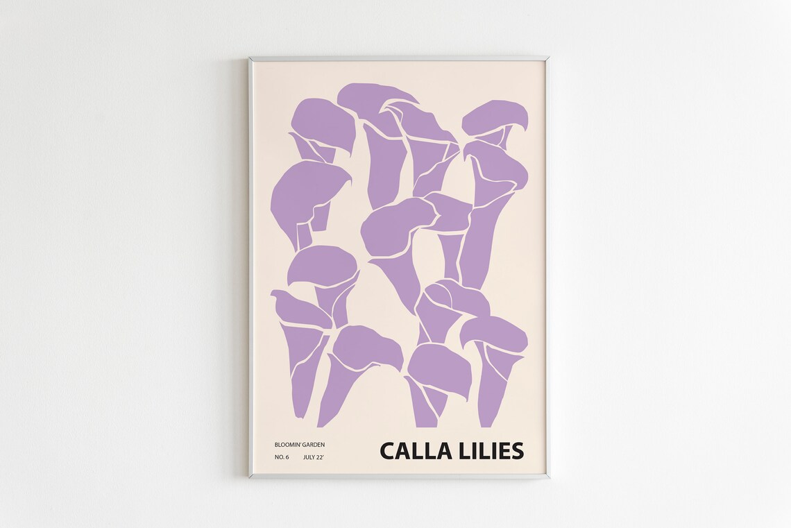 Calla Lilies 02 Abstract Botanical Art Print