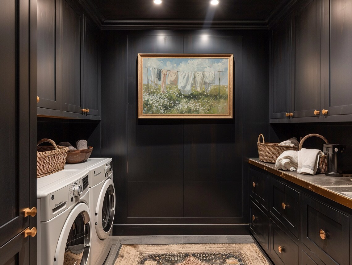 Laundry Room Vintage Farmhouse Wall Art Print - Image 3