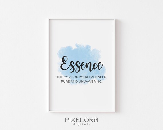 Essence Definition Inspirational Quote Poster Motivational Wall Art Personal Growth Office Decor