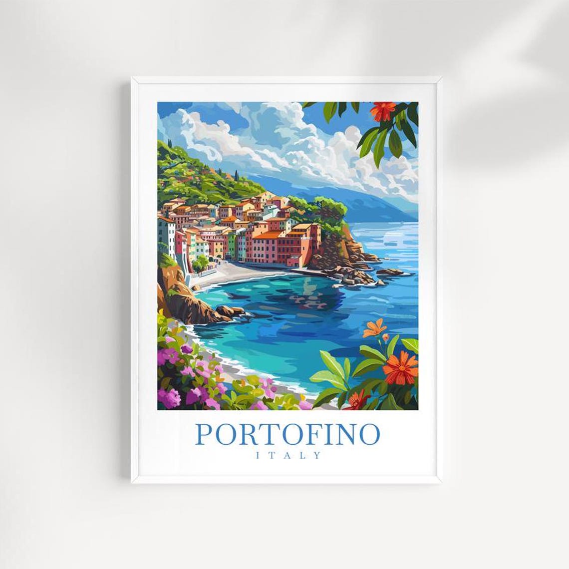 Portofino Travel Print Italy Wall Art Portofino Poster Portofino Wall Hanging Home Decoration Portofino Birthday Gift Ideas Italy Gift