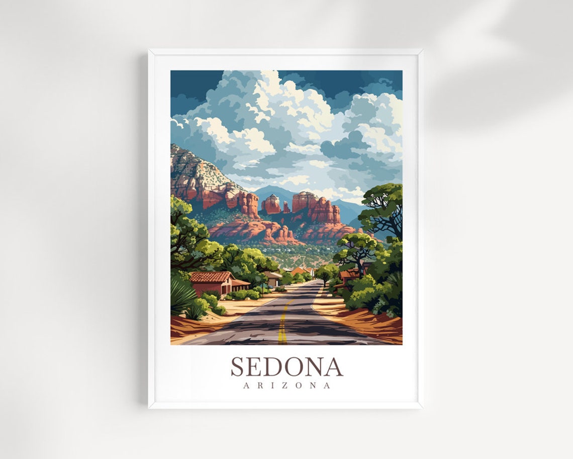 Sedona Travel Print Arizona Home Dcor Arizona Art Print Sedona Wall Print For Sedona Gift Wall Hanging Arizona Sedona Desert Artwork Dcor
