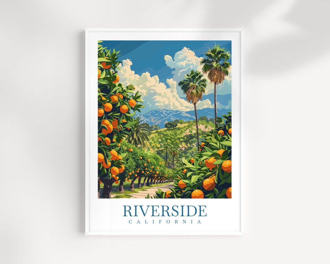 Riverside California Travel Poster, Wall Art Print
