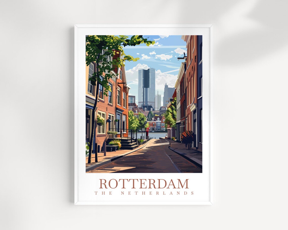 Rotterdam Netherlands Historic Street Old Town Cityscape Poster