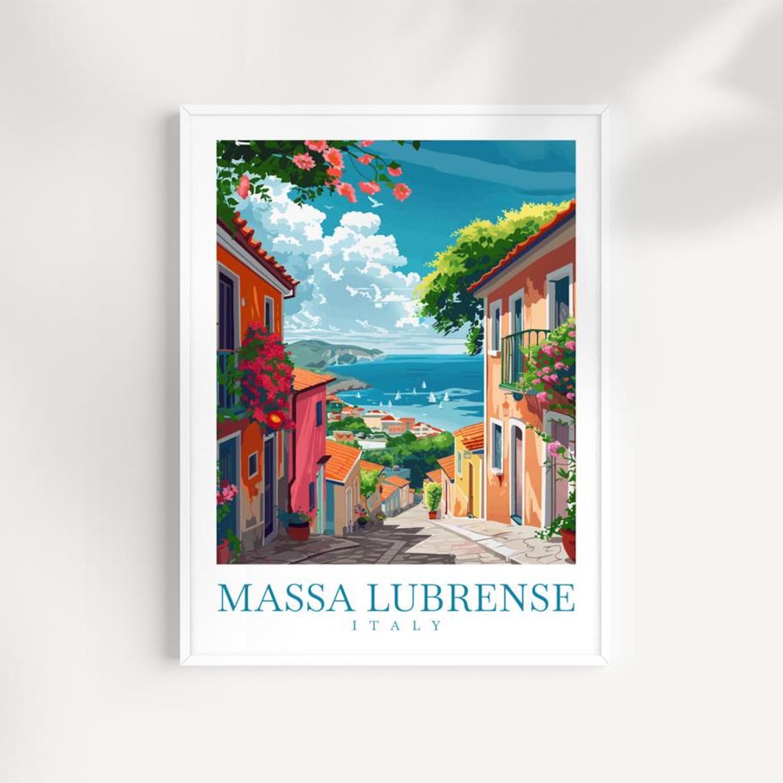 Massa Lubrense Travel Poster, Italy Wall Art