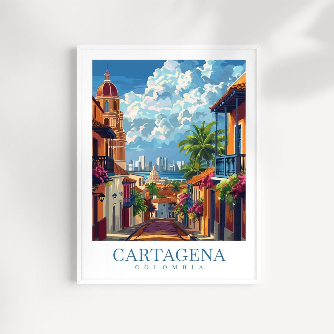 Cartagena Travel Print Wall Art Cartagena Wall Hanging Home Decor Cartagena Gift Art Lovers Wall Art Print Art Colombia Wall Art Poster