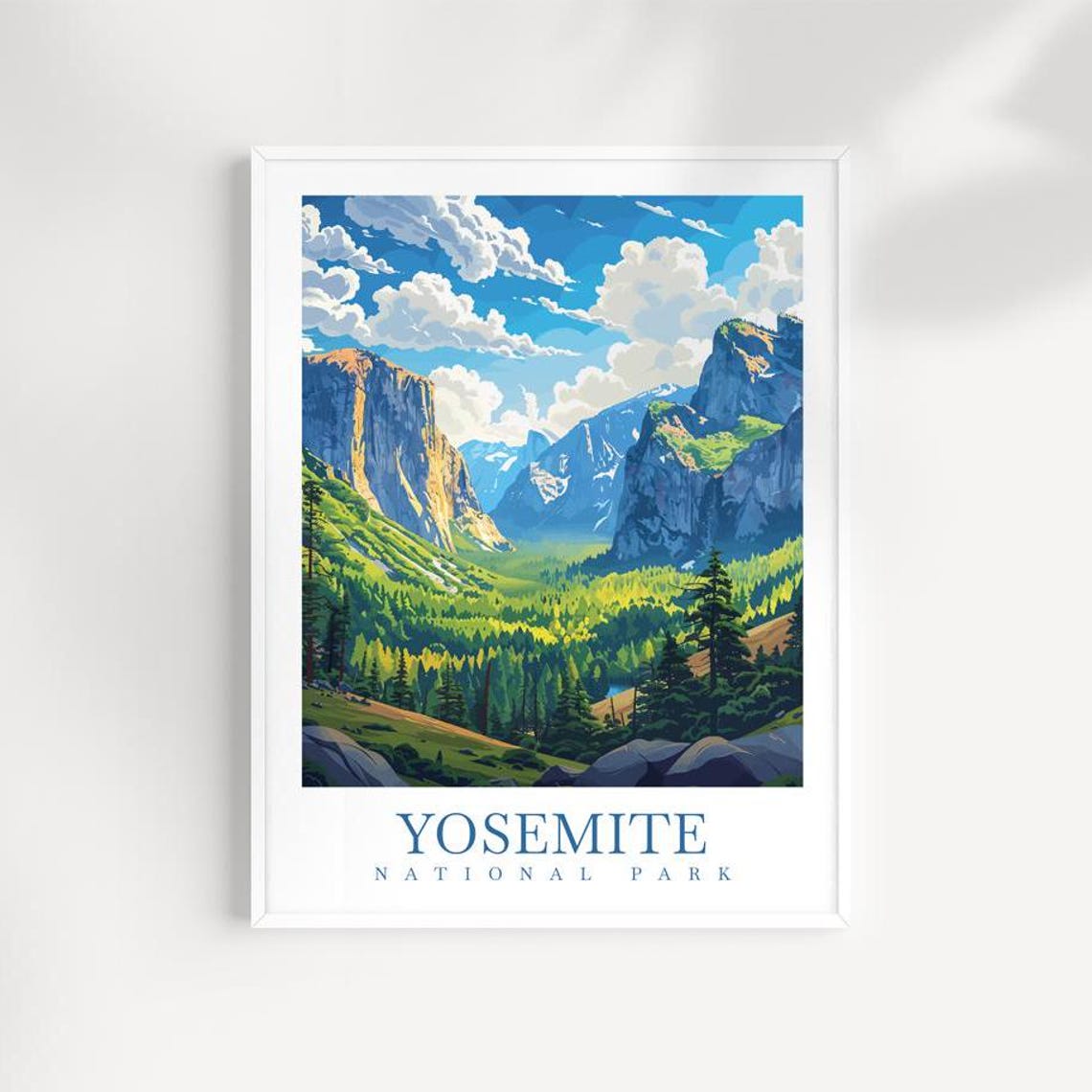Yosemite National Park Valley Panorama With El Capitan Poster