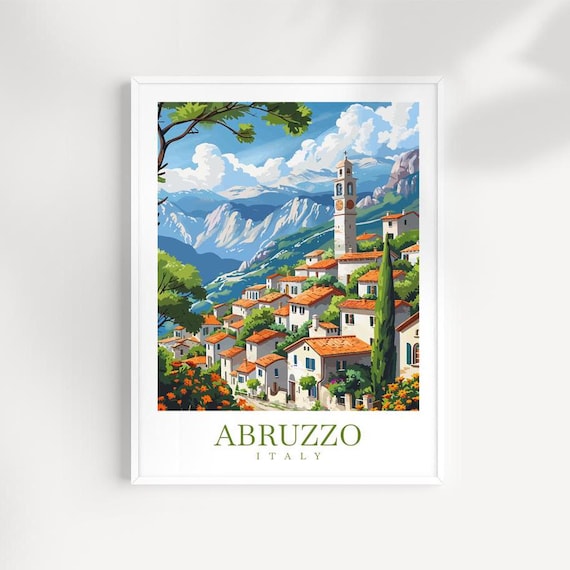 Abruzzo Travel Poster, Italy Wall Art